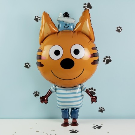 Foil ball 39 "Three cats. Korzhik", walking figure-1