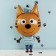 Foil ball 39 "Three cats. Korzhik", walking figure