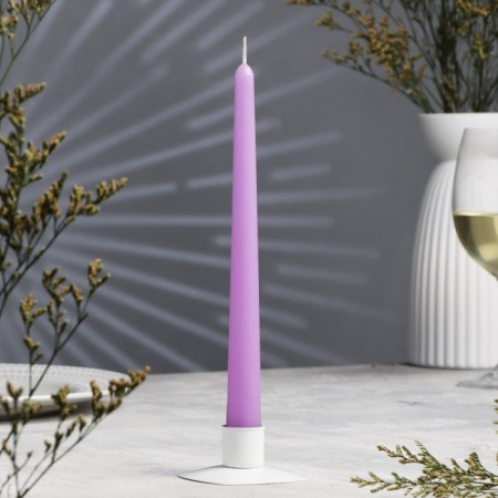 Candle Antique aromatic "lavender", 2.3x 24.5 cm, 5 hours, 55 g, lilac