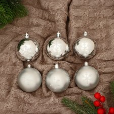 Set of balls plastic D-6 cm, 6 pcs 
