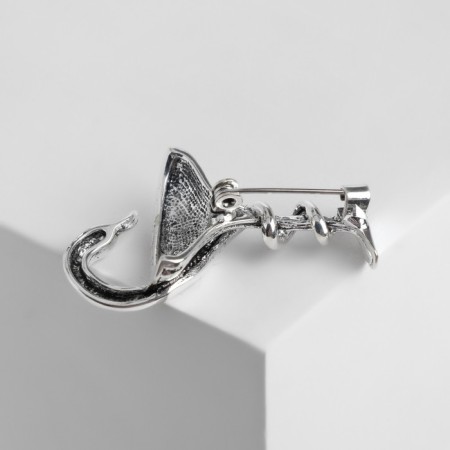 Brooch "Snake in Heraldry" sign, color black silver-2