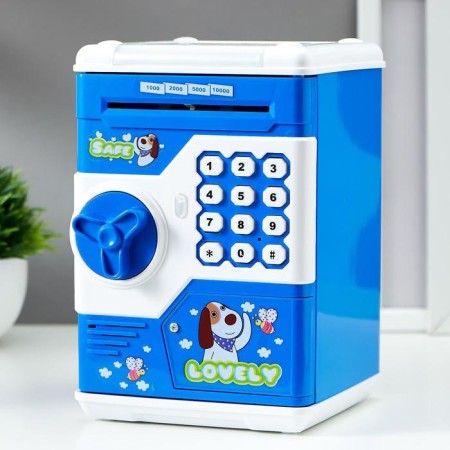 Piggy bank Plastic for coins and bills "Safe - animals" 3AA MIX 19x12.5x13 cm