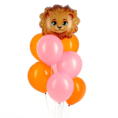 A set of balloons "Leo", foil, latex, 9 pcs.-1