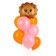 A set of balloons "Leo", foil, latex, 9 pcs.