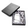 Gift set 4 in 1 "metallic": Flake 240 ml + 2 glasses, funnel