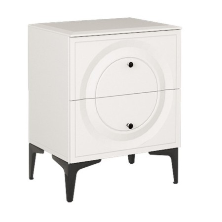 Valencia bedside table 13.291, 492x384x640, white shagrin MDF