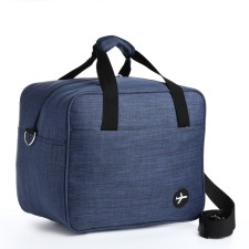 Road bag with lightning, long belt, blue color