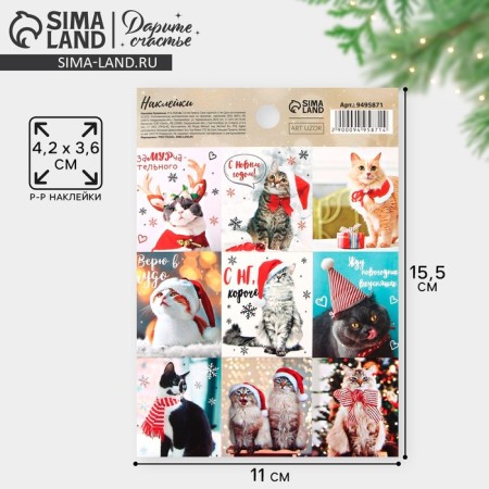 Paper stickers "Micper New Year", 11 x 15.5 cm, New Year
