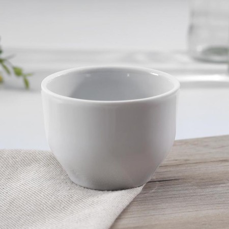 Porcelain Solonka "Jubilee", 100 ml, d = 7 cm, white color