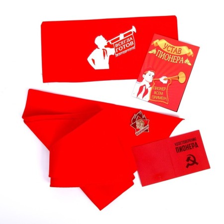 A set of pioneer "is always ready", a tie, a cap, an icon, a charter, a certificate-2
