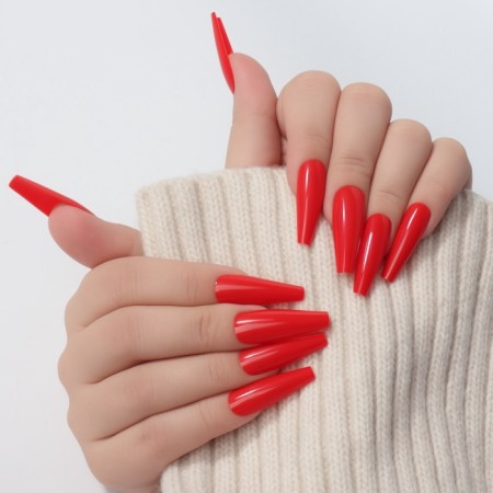 SolorFul overhead nails, 100 pcs, a ballerinal shape, in a container, multi -colored-7