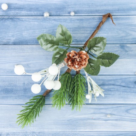 Decor "Winter Dreams" White Balls Bump, 15 cm-1