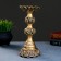 Summary on a carved round stand, gold 11x11x25 cm, for a candle d = 5.5 cm