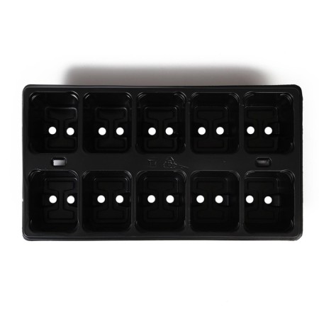 Greengo seedling cassette on 10 cells, 100 ml, plastic, black, 25 × 14 × 5 cm-8
