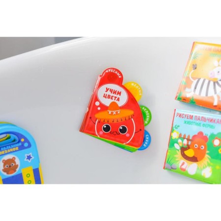 Book - a toy for the bath "Learn colors", with windows, crumb I-2