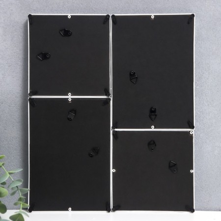 Photo frame in 4 photos 10x10, 10x15 cm "Classic" White set 4 pcs 31.5x26 cm-3