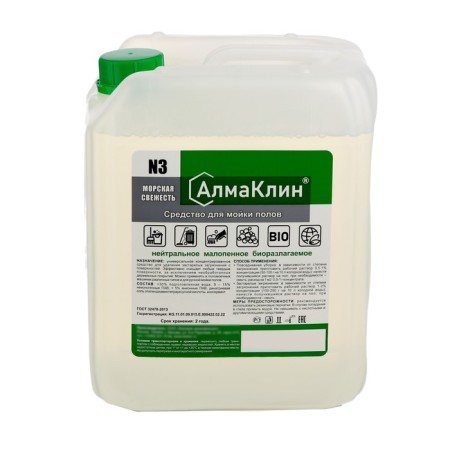 Almacline N3, neutral universal detergent for floors, sea freshness, euro canister, 5 liters.-1