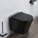 Comforty 105 MV toilet seat, SoftClose duroplast is thin, quick -saturated, black matte color