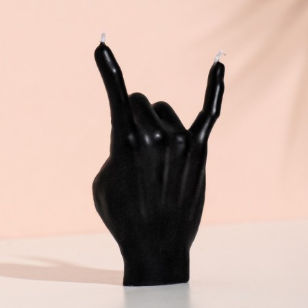 Figure candle "hand-koza", 10x4 cm, black-1