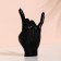 Figure candle "hand-koza", 10x4 cm, black