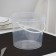The plastic disposable container, 1 l, the color is transparent