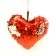 Set for creating a pendant from a "heart" fabric, with sequins