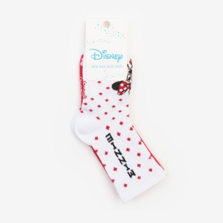 Set of socks "Minnie", Minnie Mouse 2 pairs, red/white color, 18-20 cm-5