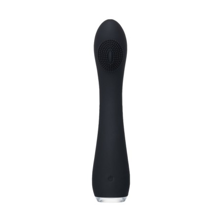 Vibrator prr Shio-Pro silicone, 21 cm, black color-1