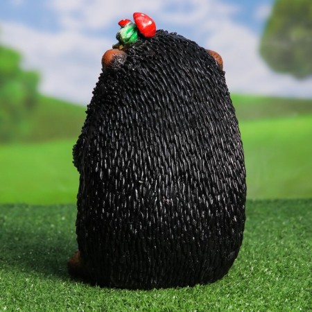 Garden figure "Hedgehog with a shovel of gardener" 17x17x26cm-2
