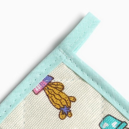 Take Marie Sanna Cactus+turquoise 18x18cm, Rogozhka, 150g/m, HL100%-2