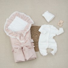 Комплект на выписку KinDerLitto «Новый Прованс», 4 предмета, рост 50-56 см, цвет пудра