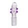 Toyfa penis nozzle, with balls, transparent color, 14 cm
