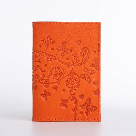 Passport cover, orange color