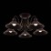 Ceiling EVOLUCE lamp. Sle120402-05. Ciolla. 5x60 watts, E27, 66x66x24 cm, dark -brown color