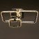 Causteen with PDU 1834/3SL LED 96W 3000-6000k Dimmer silver 45.5x58x14 cm Bayerlux