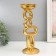 Polystone candlestick for 1 candle "Abstraction. Geometry" Gold 10.5x12x30 cm