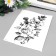 Tattoo on the body Black "Rosehip flowers" 21x15 cm