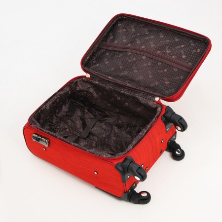 Small suitcase 20 "on lightning, code castle, with extension, red color-8