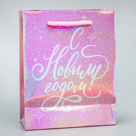 Packet holographic "Tenderness", S 12 x 15 x 5.5 cm, New Year-2