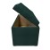 Puff with a lid and weighting, 800 × 400 × 420 mm, Bahama plus matting, Emerald color