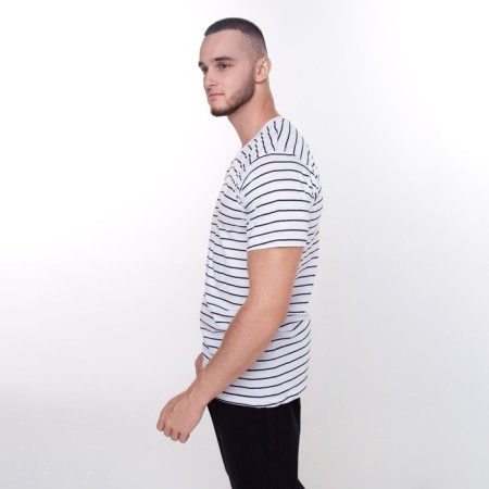 Striped t -shirt, white color, size 52-3