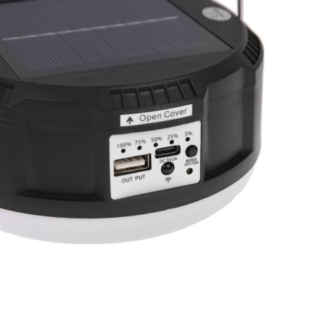 Garden lamp on the solar battery "Discoshar", 13 × 6 × 13 cm, 6 LED, remote control, glow RGBW-5