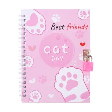 Gift notebook, 45 sheets, line, on the castle, on the crest, paws (17.8x13cm)