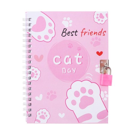 Gift notebook, 45 sheets, line, on the castle, on the crest, paws (17.8x13cm)