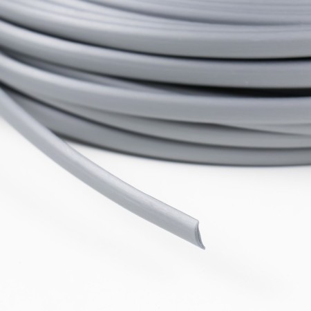 Smooth artificial rattan 8 mm 100 m crescent (silver metallic)-3