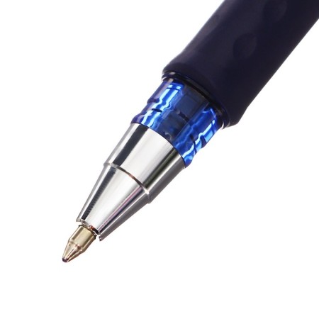 Ballpoint Pentel pen “Ideal student handle”, three-sided capture zone, node is 0.7 mm, blue rod, oil base, rubber flu-4