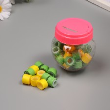 Sticky tape plastic in the jar 