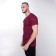 Striped male T -shirt, burgundy color, size 50