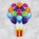 Volumetric postcard "Happy Birthday", balls, 12.6 × 17.8 cm