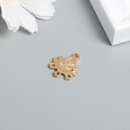 Decor for creativity Metal 4 ears "Lotus" gold 1.7x1.5 cm-1
